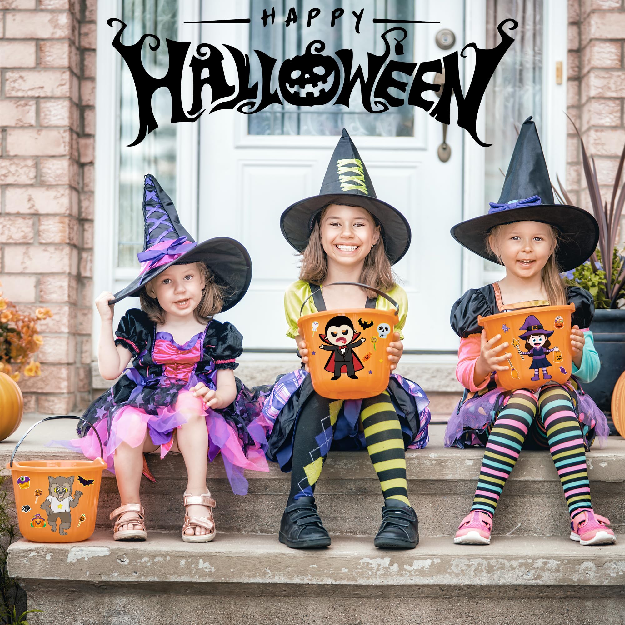 OHOME Halloween stickers treat bags ready-to-fill party favors.