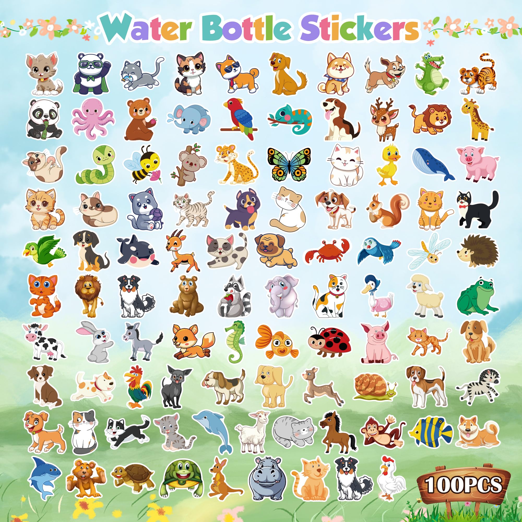 OHOME kawaii stickers 100 pcs: varied designs spark creativity in notebooks and crafts.