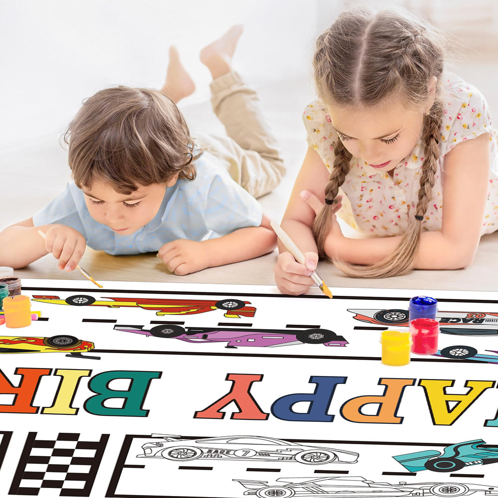 OHHOME Race Car classroom activity poster sparks creativity in group lessons and homeschool projects