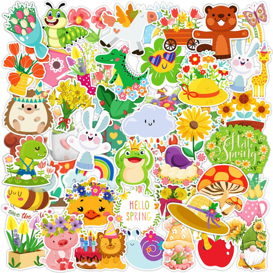 OHOME spring stickers with blooming flowers for kid-friendly crafts and cards
