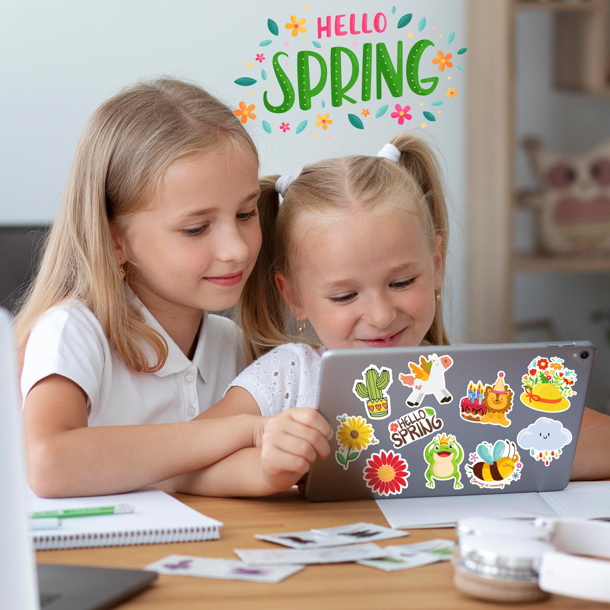 OHOME spring stickers for decorating greeting cards and scrapbooks with bright detail