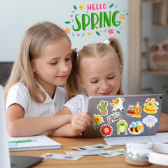 OHOME spring stickers for decorating greeting cards and scrapbooks with bright detail