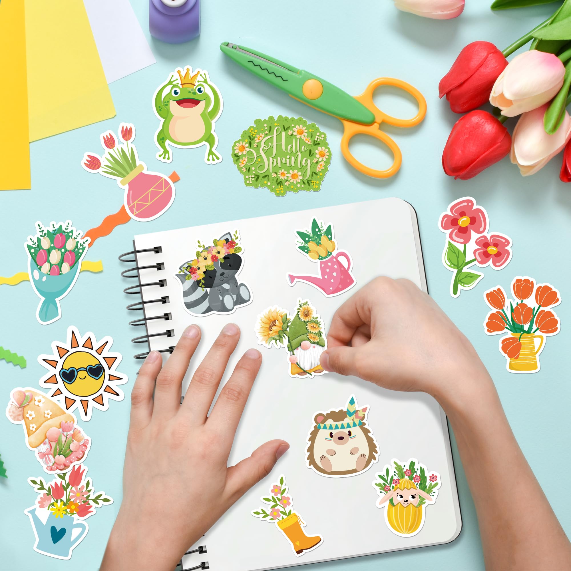 OHOME spring stickers for invitations and party decor with spring charm