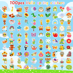 OHOME spring stickers with playful critters for kids' projects and classroom décor