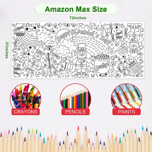 OHOME coloring tablecloth laid flat, enabling mess-free crafts and festive dining.