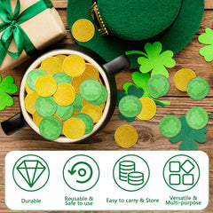 OHOME St Patrick's Day table decor coins create eye-catching centerpieces and photo-ready scenes.