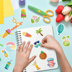 OHOME Summer Stickers beach motifs decorate party decor and journals