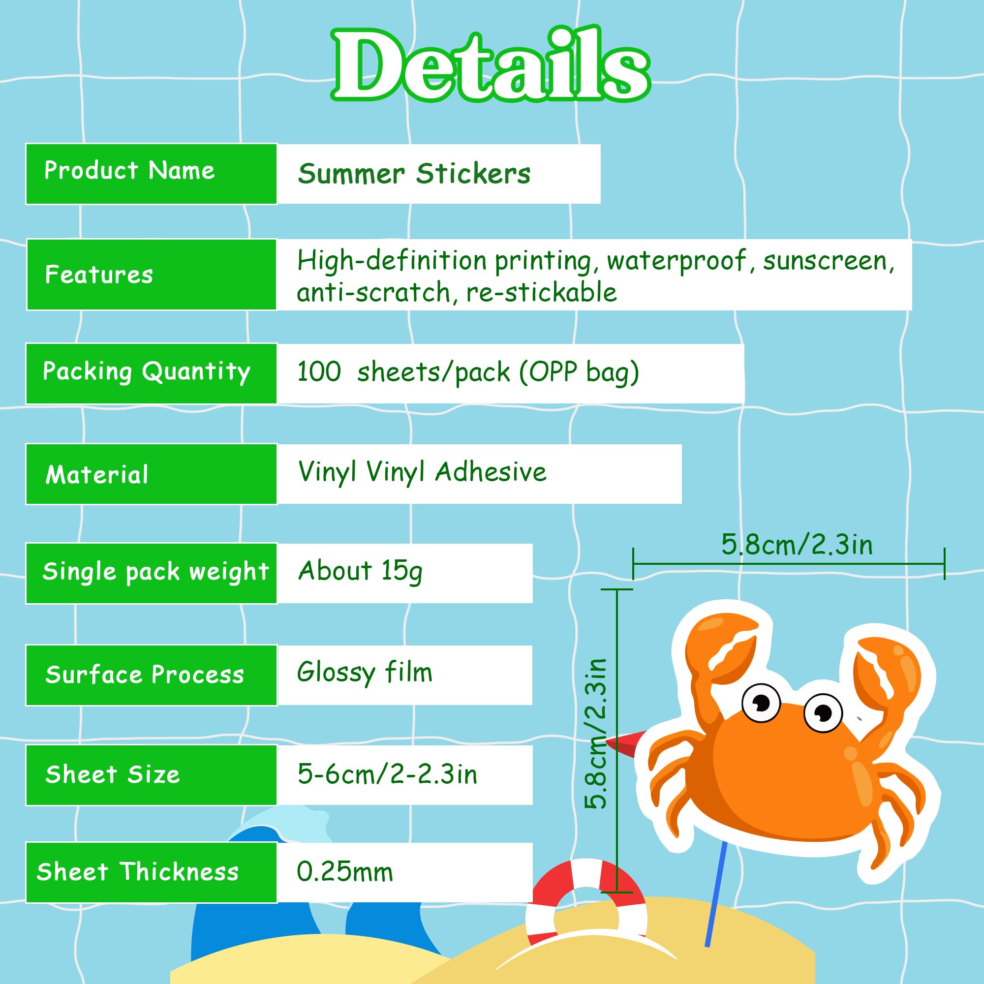 OHOME Summer Stickers on laptops and tablets add sunny personalization