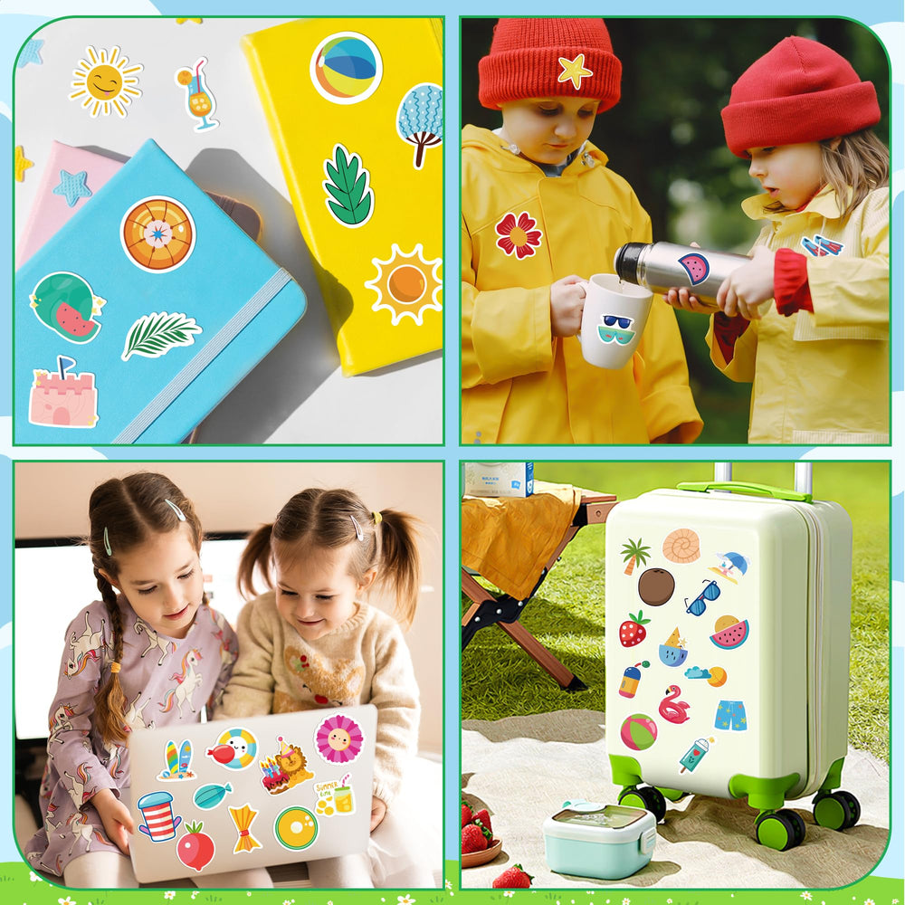 OHOME Summer Stickers tropical flowers brighten scrapbooks and DIY crafts