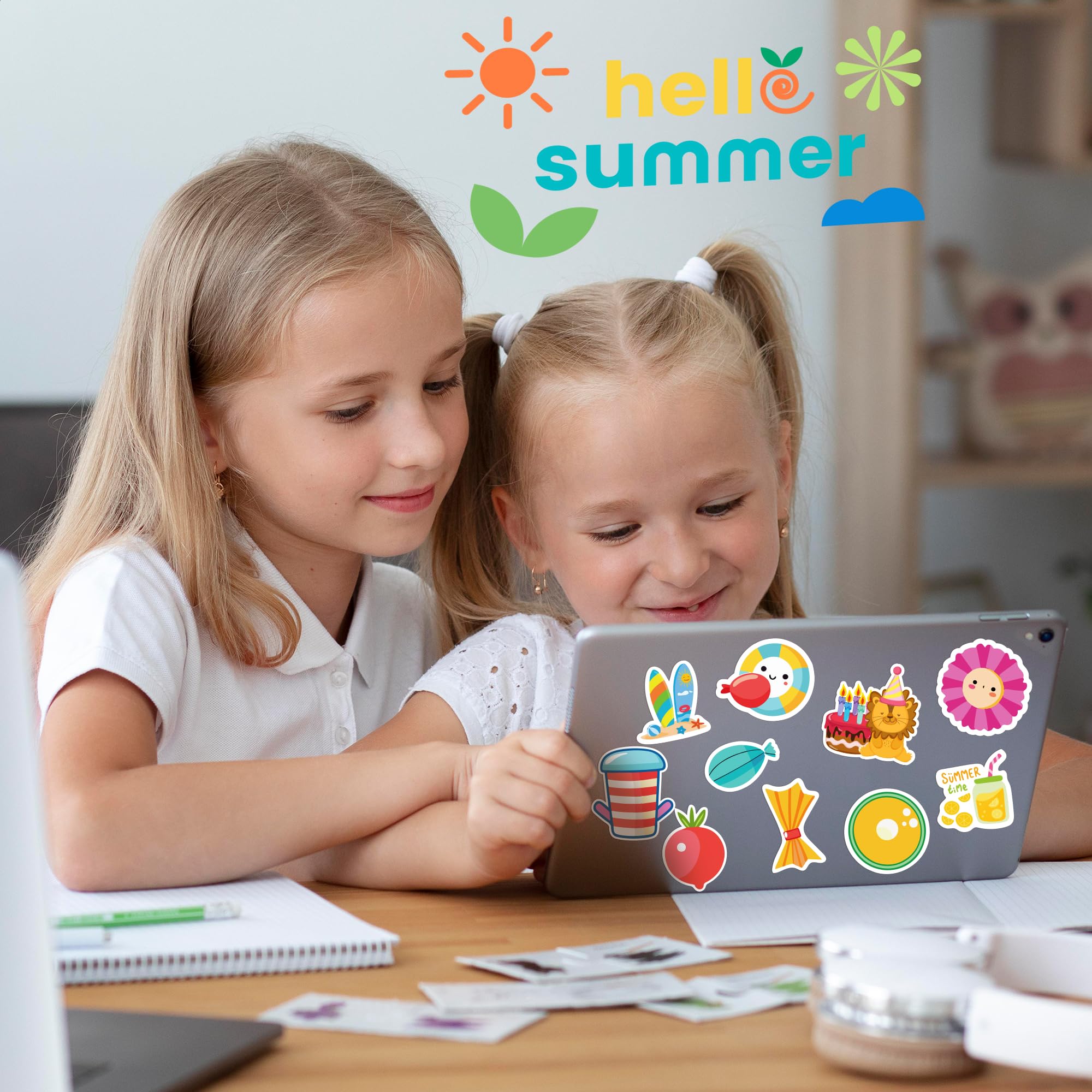 OHOME Summer Stickers waterproof finish on water bottles for outdoor use
