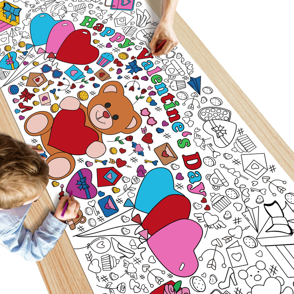 OHOME Valentines large art area promotes shared crafts and learning.