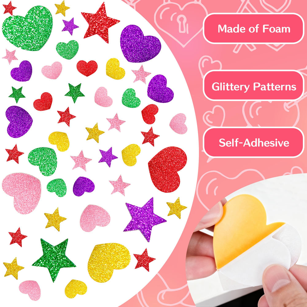 OHOME valentines sticker pack front view shows generous 280-piece value for classrooms
