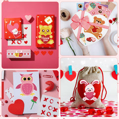 OHOME Valentines Stickers color sheets—easy to mix, match, and craft.