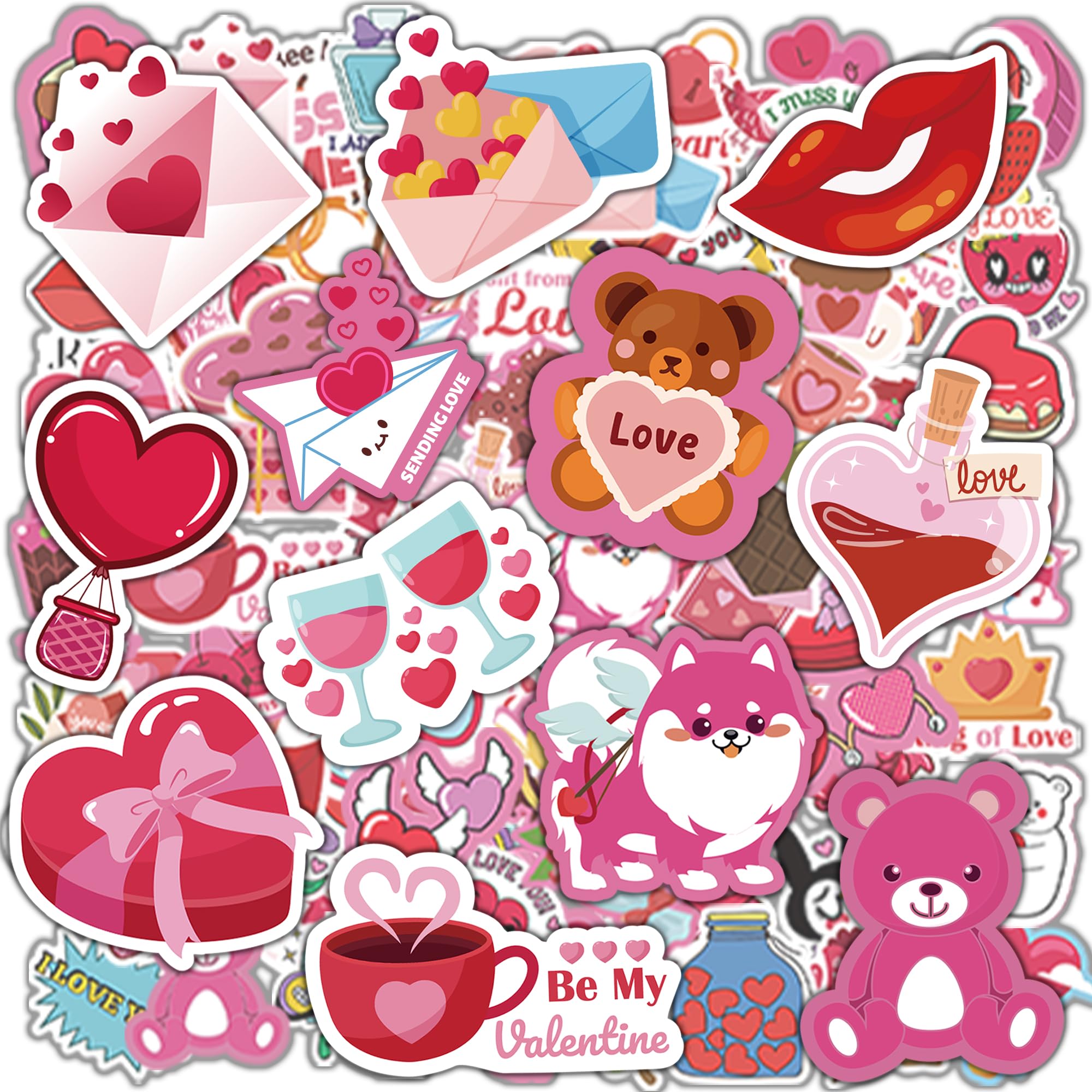 OHOME Valentines stickers with heart designs for classroom decor and gifts.