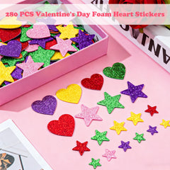 OHOME valentines stickers kid-peel closeup for easy kid-friendly crafts