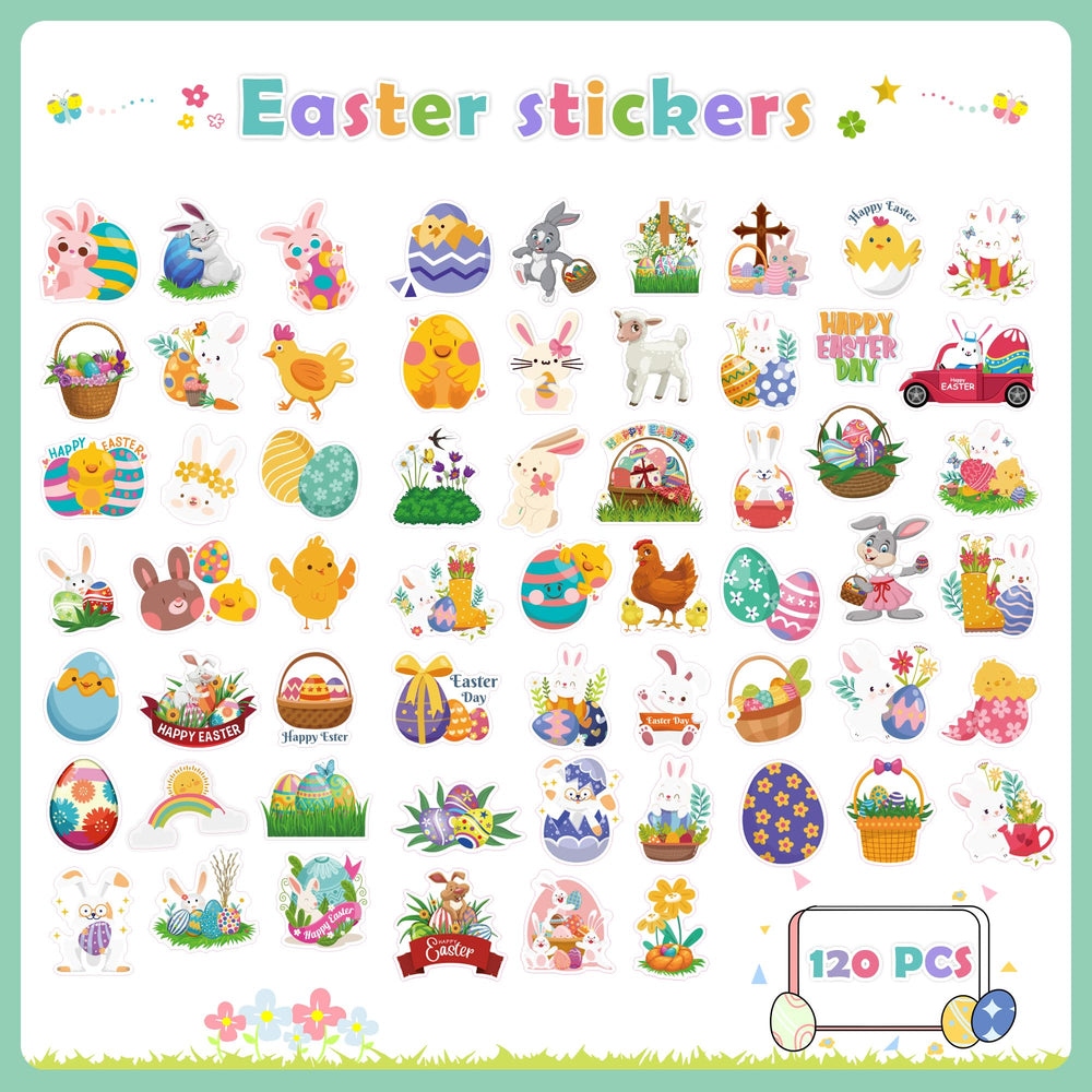 OHOME vinyl Easter stickers with bright colors for easy decorating