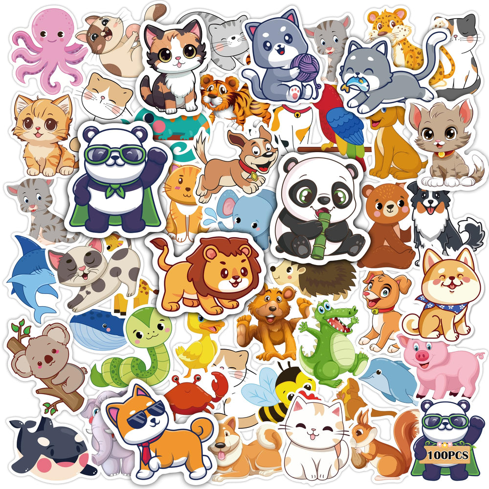 OHOME water bottle stickers: cute animal collection adds fun to kids' hydration routine.