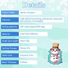 OHOME Winter Stickers durable vinyl for outdoor seasonal displays.