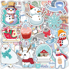 OHOME Winter Stickers snowman collection for cozy winter crafts and classroom decor.