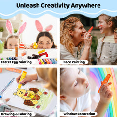 Ohuhu EN71-certified non-toxic tempera paint sticks safe for kids