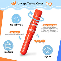 Ohuhu fluorescent tempera paint sticks offer bright neon accents