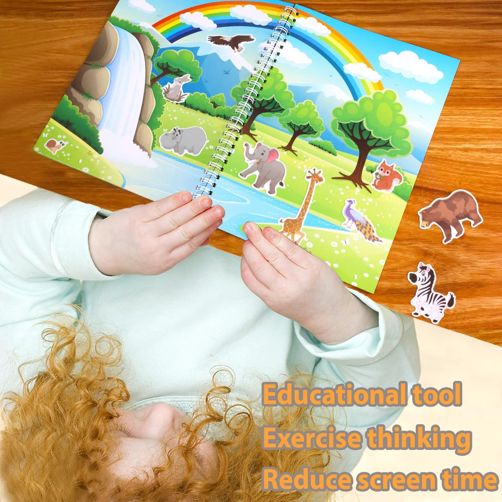 OIBUTUR Jelly Sticker Book – Non-toxic silicone, odorless, waterproof, and washable