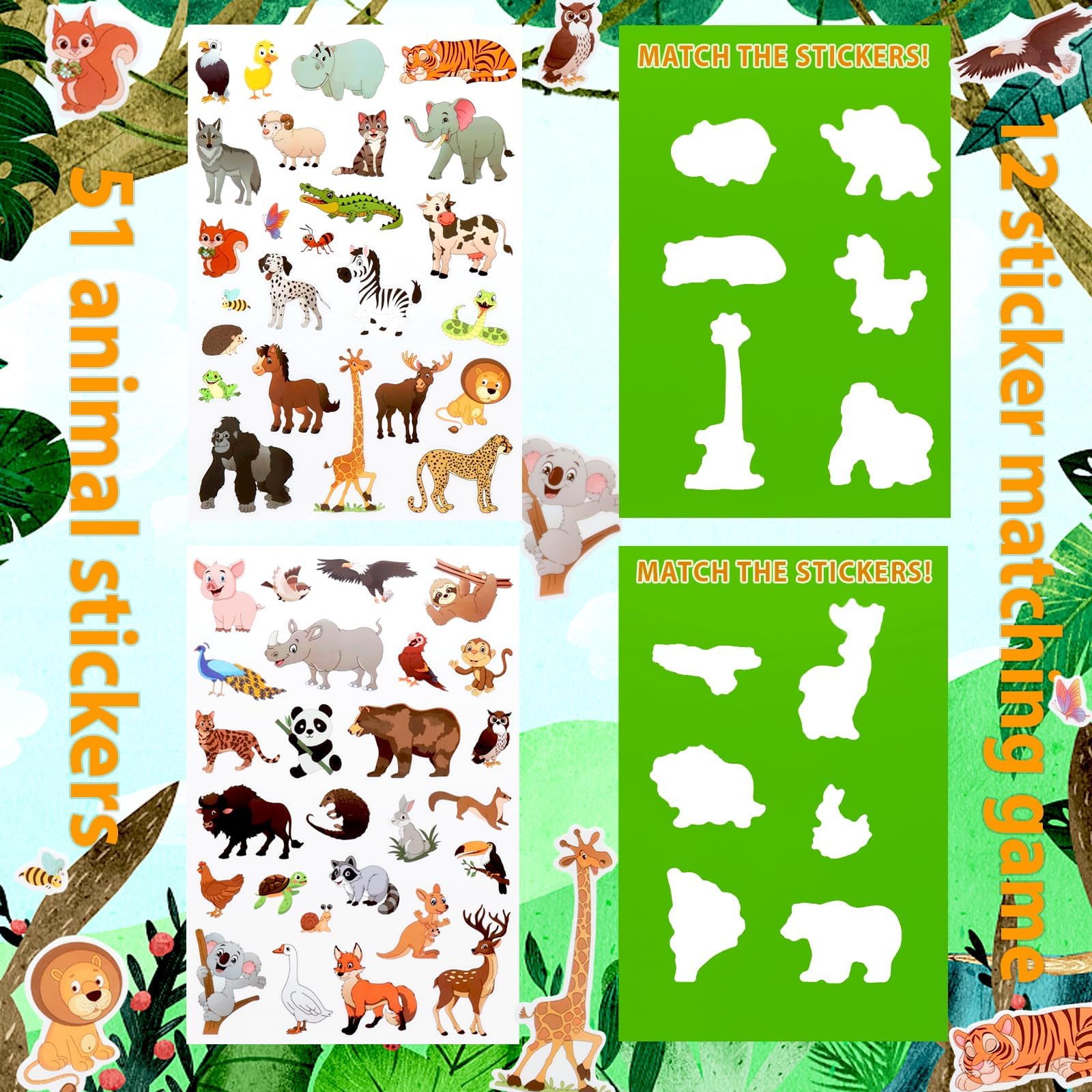 OIBUTUR Jelly Sticker Book – Spiral binding keeps pages flat for easy sticker placement