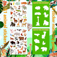 OIBUTUR Jelly Sticker Book – Spiral binding keeps pages flat for easy sticker placement