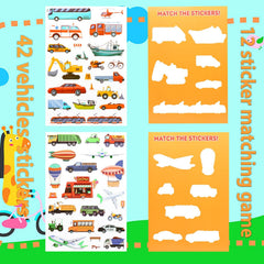 OIBUTUR Jelly Sticker Scene 3: vivid cars and planes for imaginative travel play.