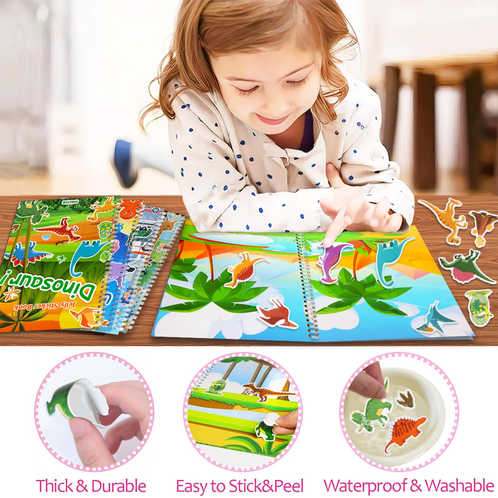 OIBUTUR waterproof silicone material ensures durable, washable stickers during trips.