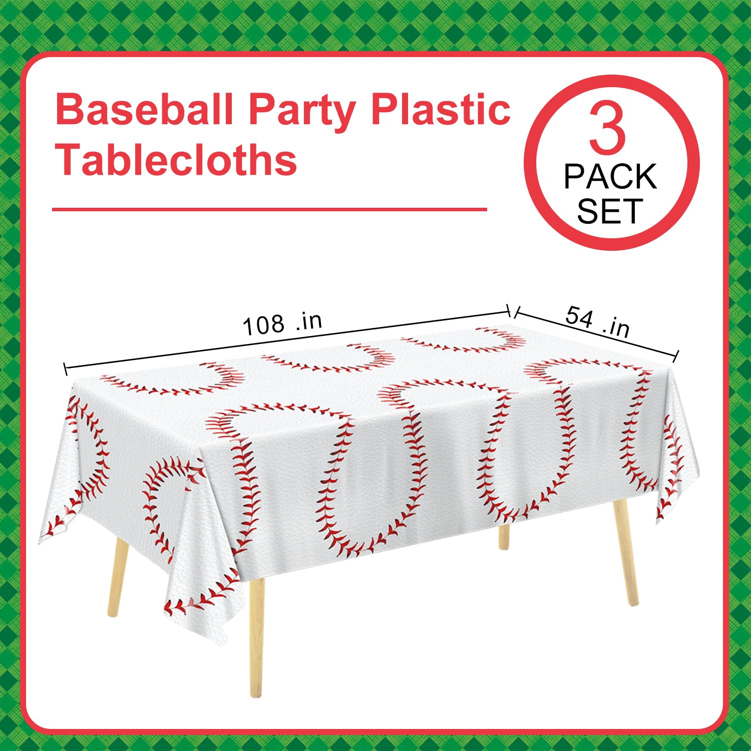 Oigco durable plastic tablecloth for long-lasting party use.