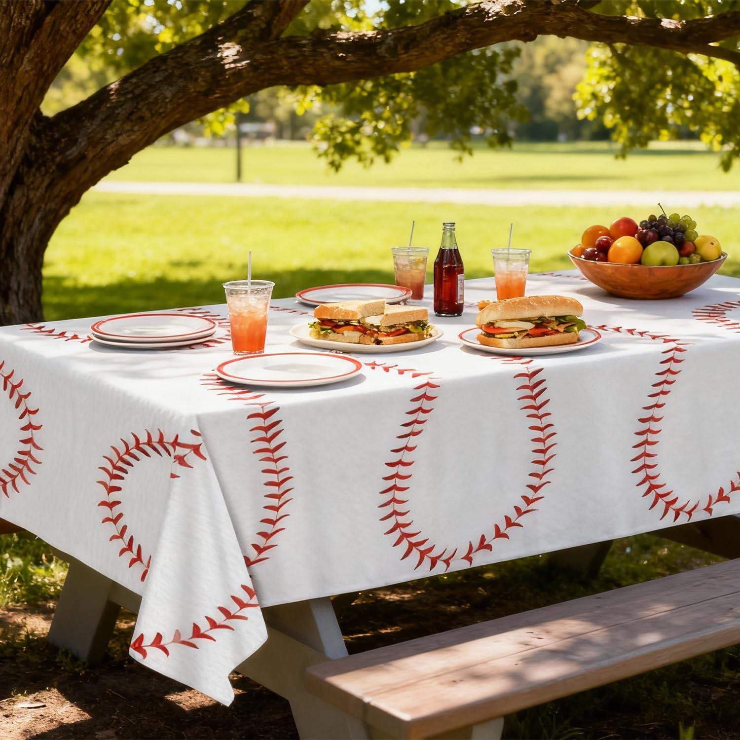 Oigco four-pack tablecloths enable fast setup for events.