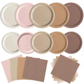 Oigco boho brown 9-inch plates with gradient finish for chic party dining.