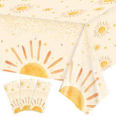 Oigco Boho Sun tablecloth 3-pack ready for sunny celebrations.