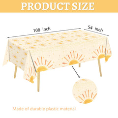 Durable PE plastic protects surfaces during meals and crafts.