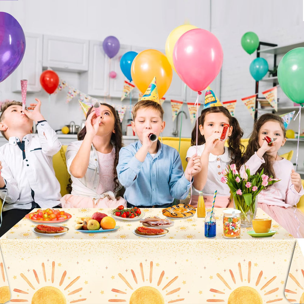 Easy cleanup after party spills with Oigco tablecloth.