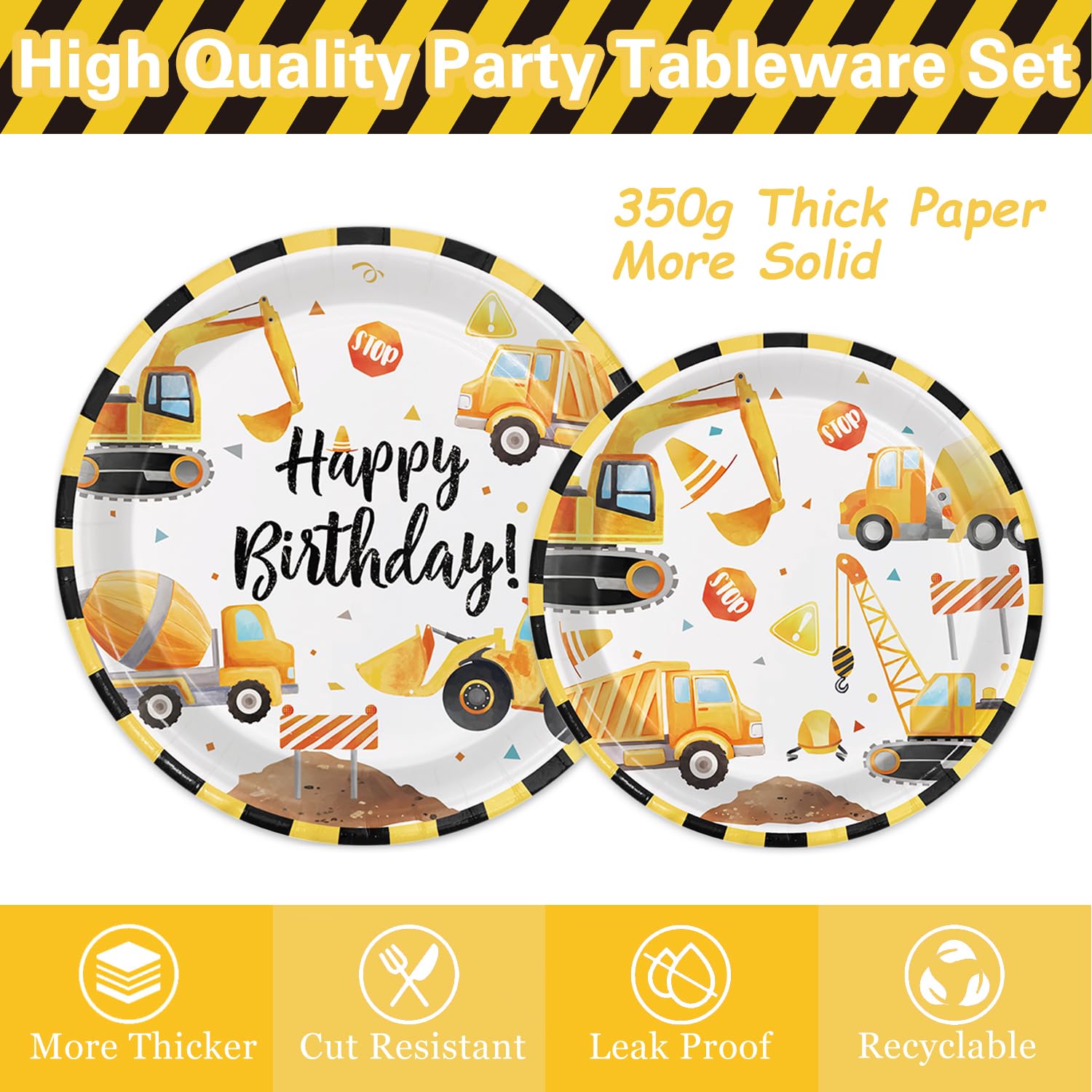 Oigco construction cups keep drinks kid-friendly and mess-free during celebrations.