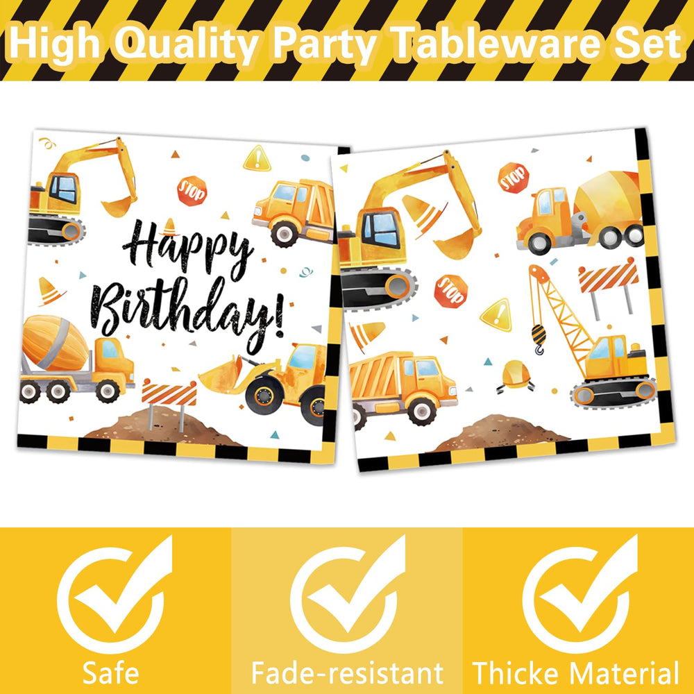 Oigco construction napkins offering sturdy wipes with themed décor appeal.