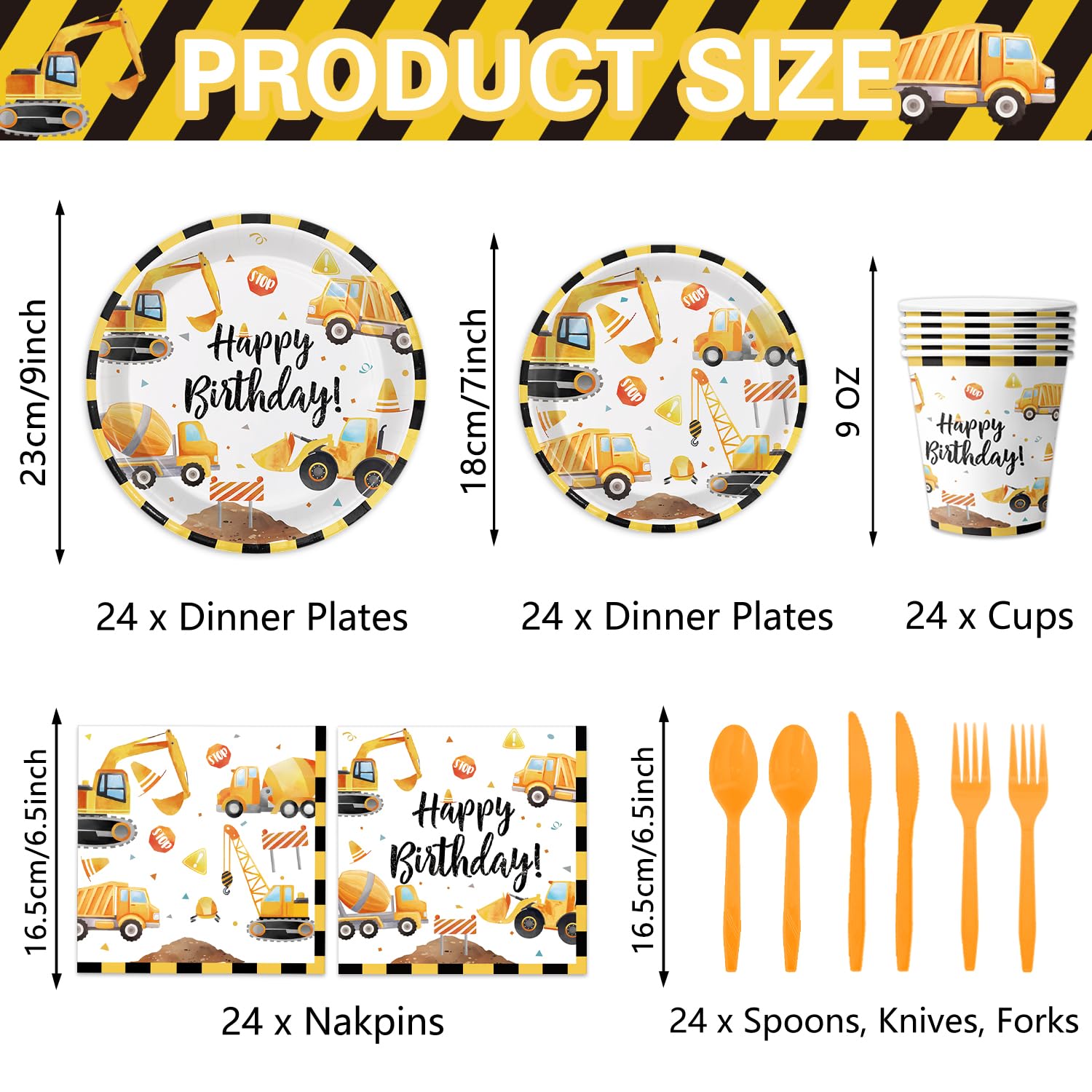 Oigco construction 7-inch plates ideal for snacks and dessert portions.