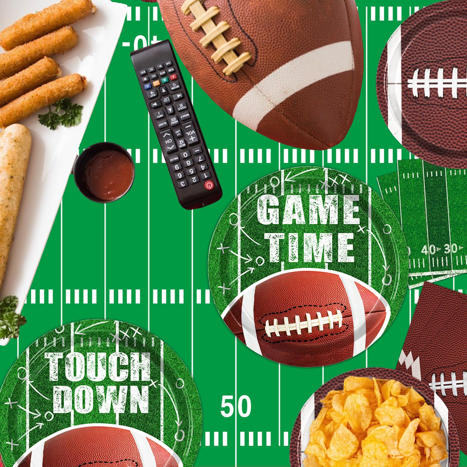 Oigco football party decor featuring ball design boosts game-day atmosphere.