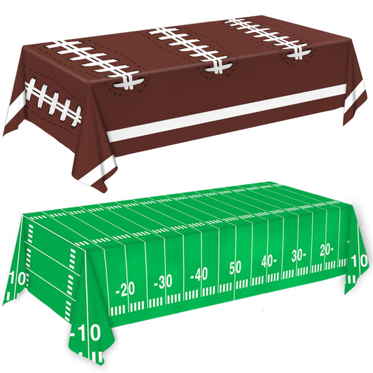 Oigco football field tablecloth design brightens gameday tables with easy cleanup