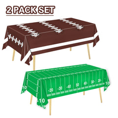Oigco football tablecloth 54 by 108 inches fits standard tables for party ready setup
