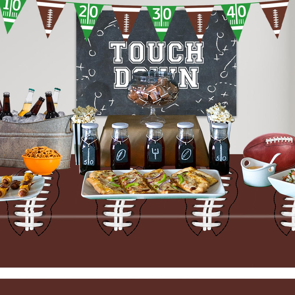 Oigco football tablecloth can be used as wall backdrops or door decor