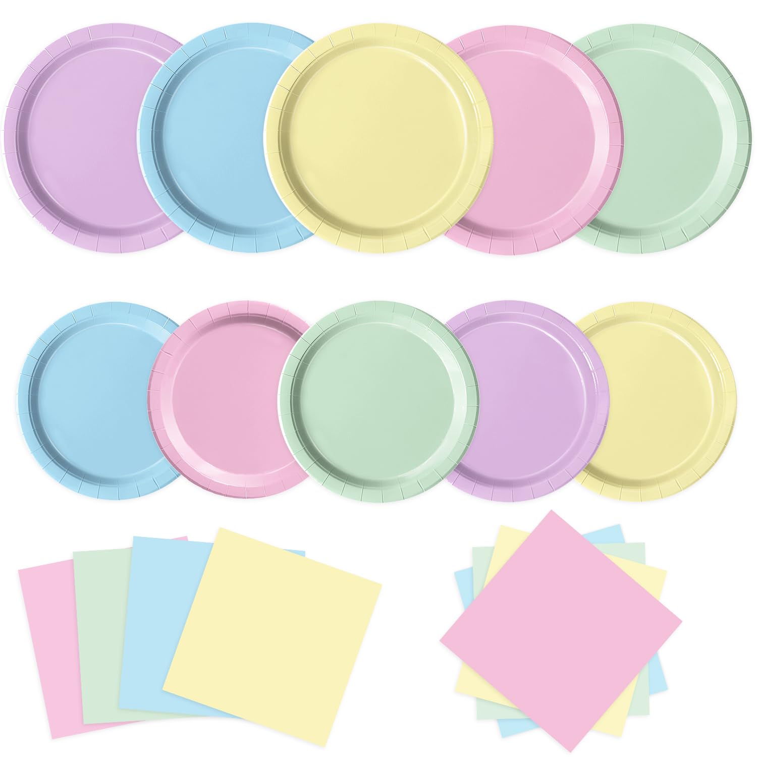 Oigco pastel 9-inch plates - bright, color-rich dinnerware ideal for festive gatherings.