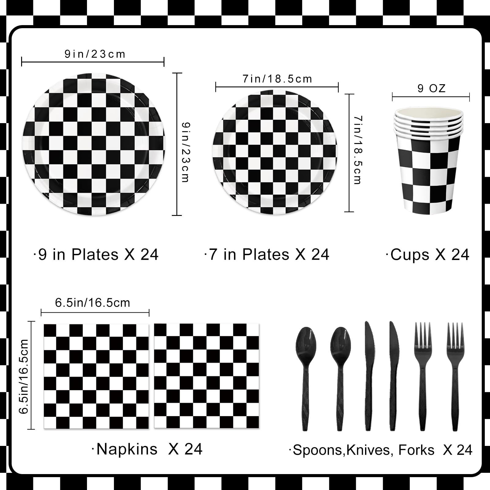 Oigco race car plates 7 inch for dessert service at a car themed party