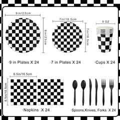 Oigco race car plates 7 inch for dessert service at a car themed party