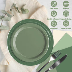Oigco sage green packaging highlights disposable convenience and mess-free hosting.