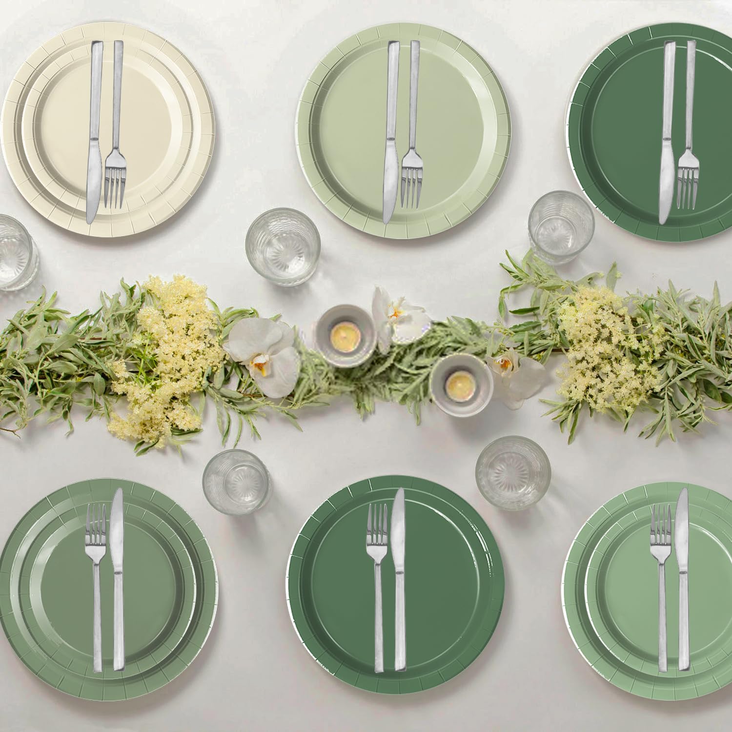 Oigco sage green party decor elevates birthdays and baby showers.