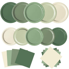 Oigco sage green 9-inch dinner plates for stylish meals and easy cleanup.