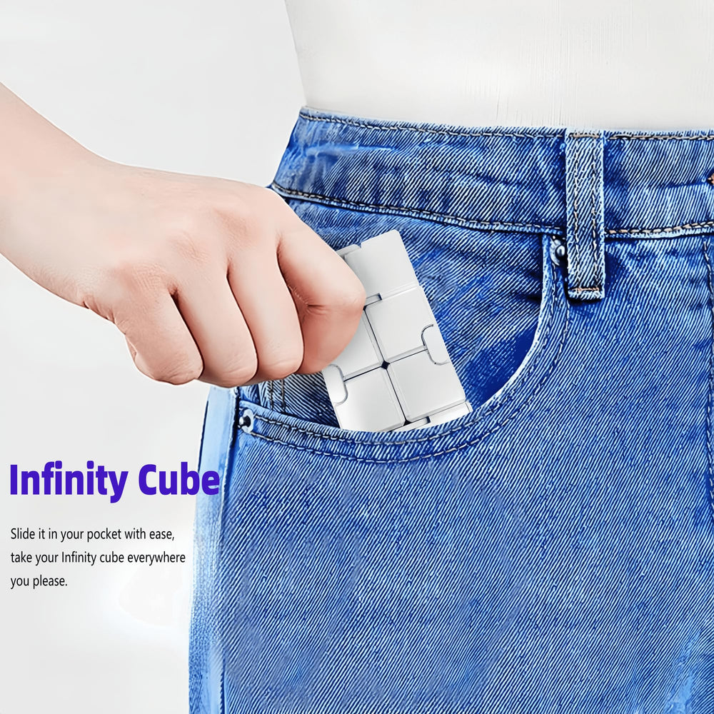 Oiikain Metal Infinity Cube black, gift-ready packaging for thoughtful presents.